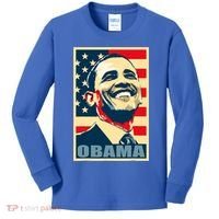 Barack Obama President 44 American Flag Happy Democrat Kids Long Sleeve Shirt thumb 0