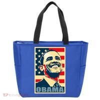 Barack Obama President 44 American Flag Happy Democrat Tote Bag thumb 0