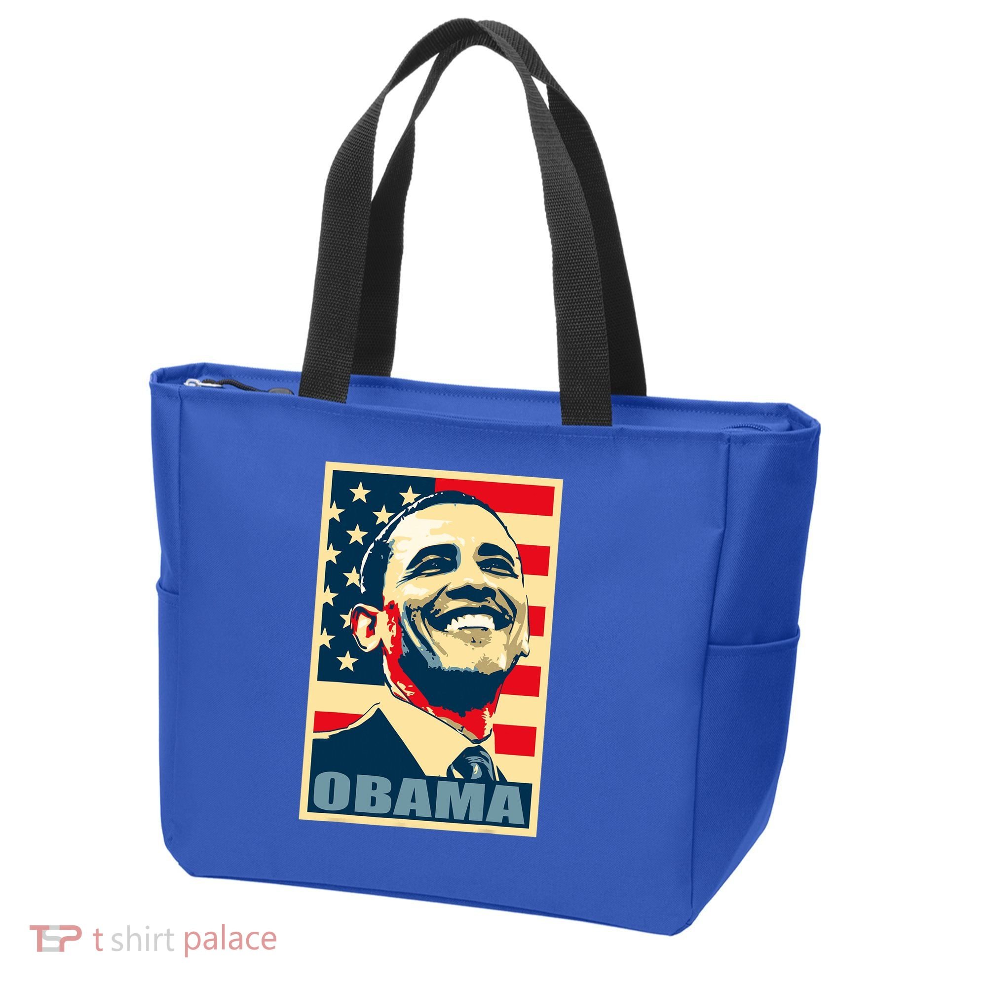 Barack Obama President 44 American Flag Happy Democrat Tote Bag