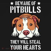 Beware Of Pitbull They Will Still Your Heart Pit Bull Pibble Cute Gift Backpack thumb 2