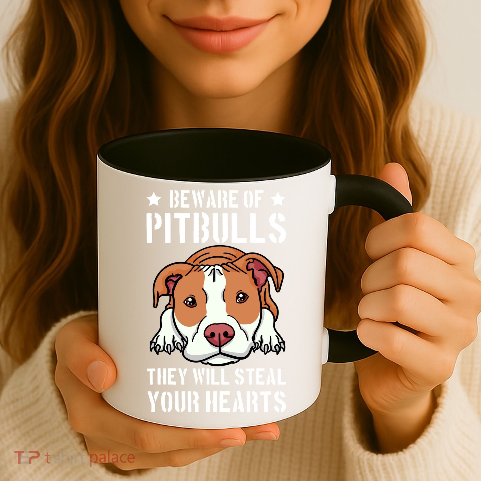 Beware Of Pitbull They Will Still Your Heart Pit Bull Pibble Cute Gift Coffee Mug