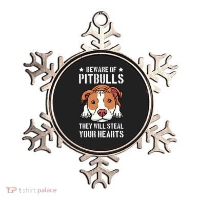 Beware Of Pitbull They Will Still Your Heart Pit Bull Pibble Cute Gift Ornament