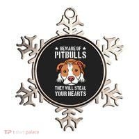 Beware Of Pitbull They Will Still Your Heart Pit Bull Pibble Cute Gift Ornament thumb 0