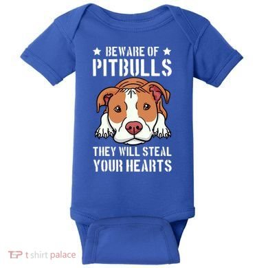 Beware Of Pitbull They Will Still Your Heart Pit Bull Pibble Cute Gift Baby Bodysuit