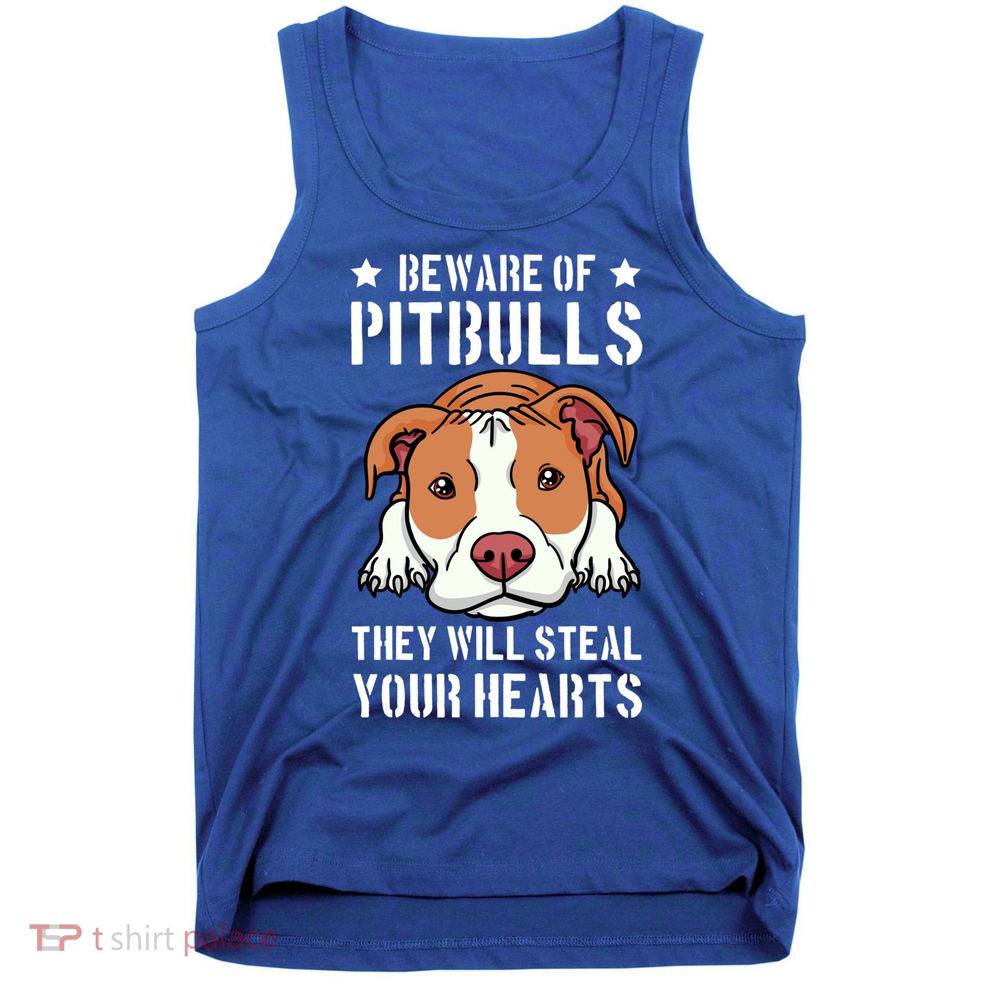Beware Of Pitbull They Will Still Your Heart Pit Bull Pibble Cute Gift Tank Top