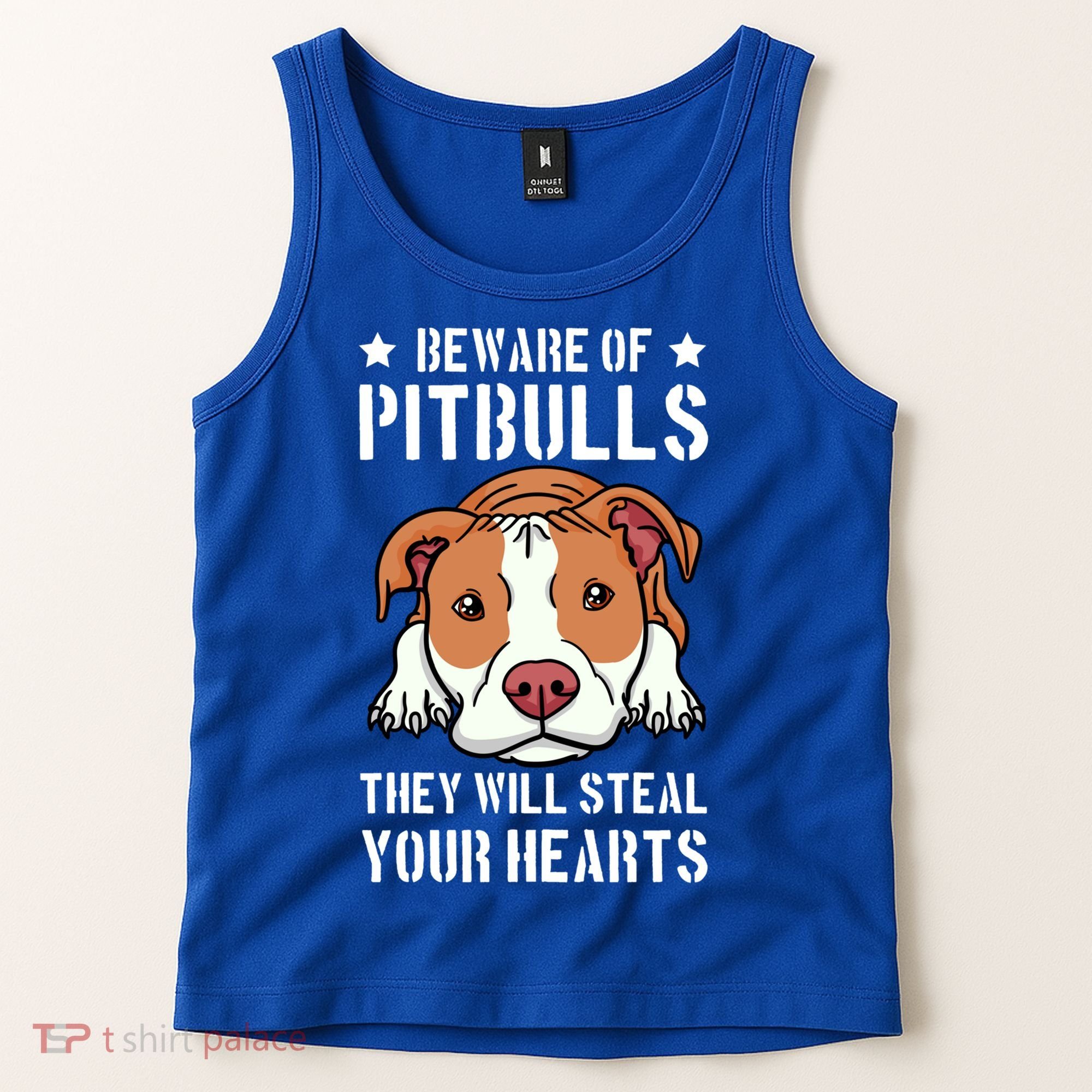 Beware Of Pitbull They Will Still Your Heart Pit Bull Pibble Cute Gift Tank Top