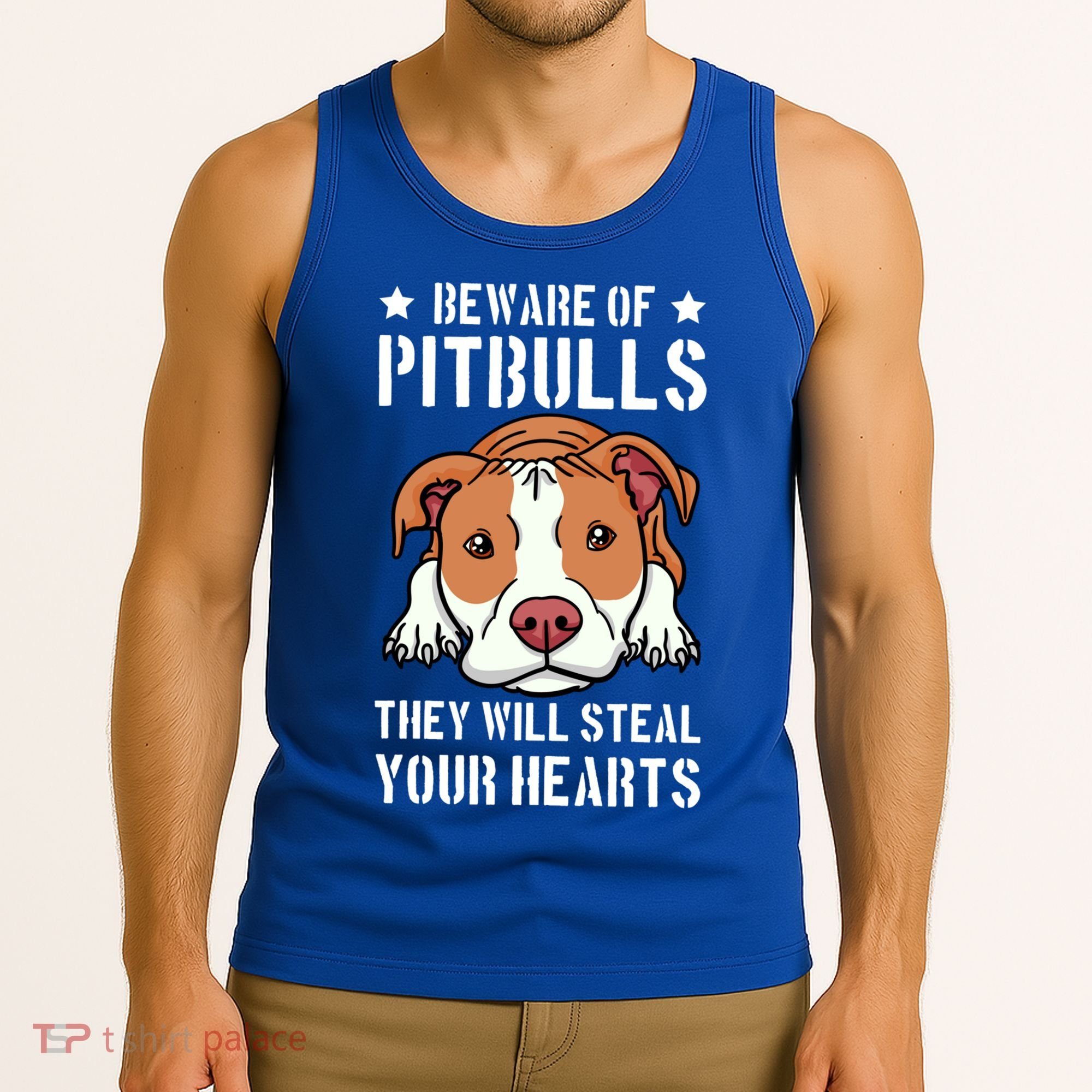 Beware Of Pitbull They Will Still Your Heart Pit Bull Pibble Cute Gift Tank Top