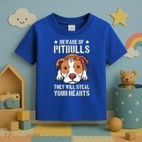 Beware Of Pitbull They Will Still Your Heart Pit Bull Pibble Cute Gift Toddler T-Shirt thumb 3