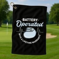 Battery Operated Pacemaker Recipient Heart Attack Survivor Golf Towel thumb 1