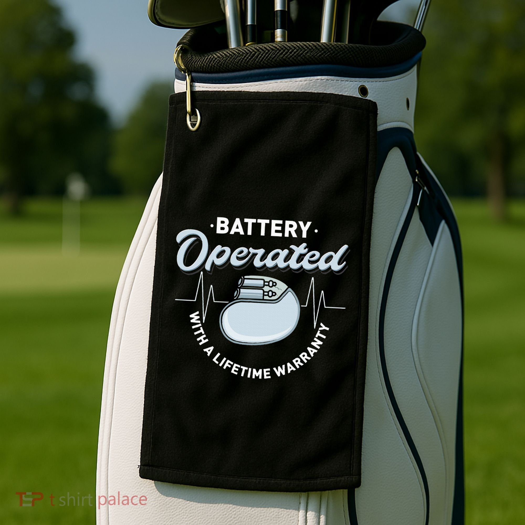 Battery Operated Pacemaker Recipient Heart Attack Survivor Golf Towel
