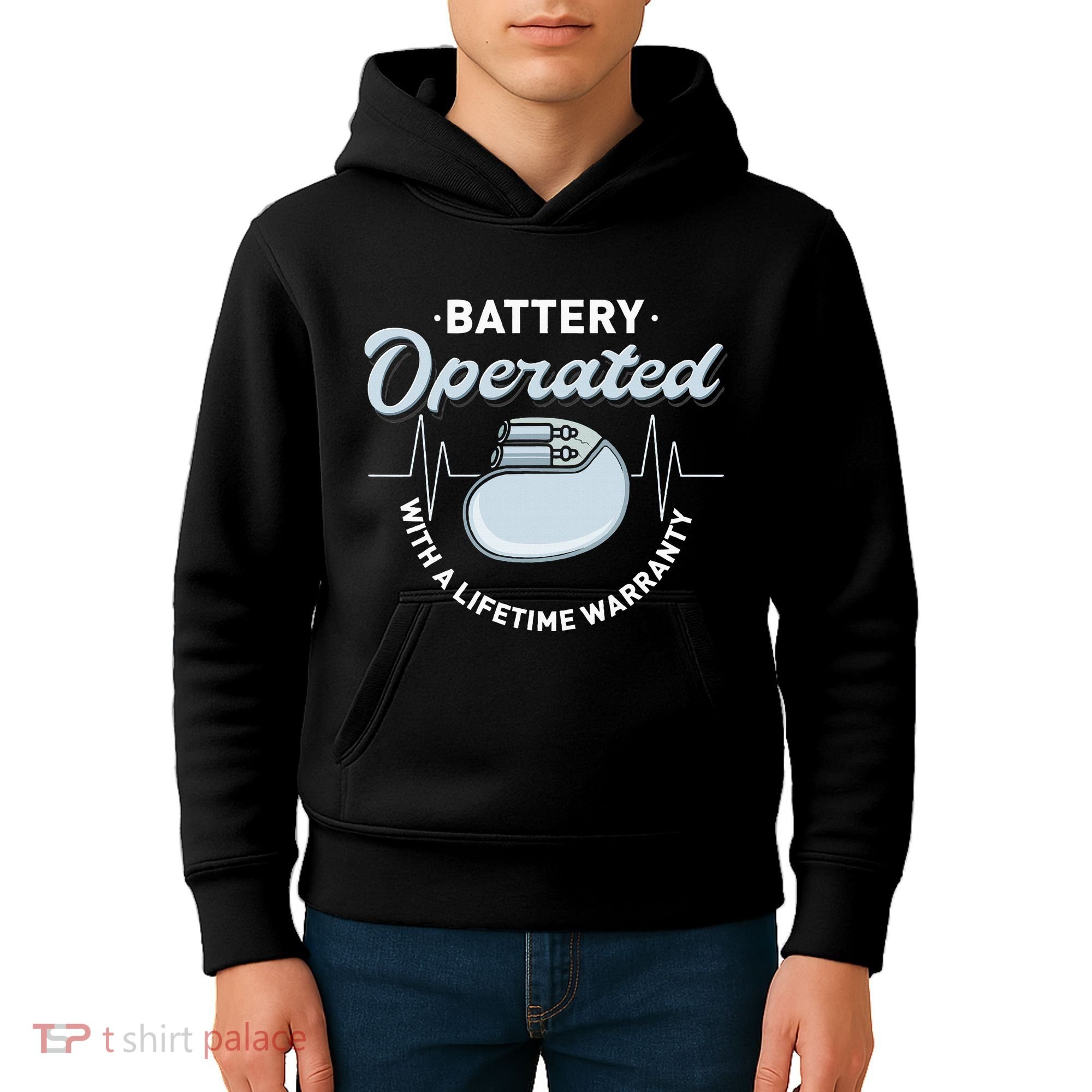 Battery Operated Pacemaker Recipient Heart Attack Survivor Kids Hoodie