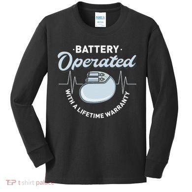 Battery Operated Pacemaker Recipient Heart Attack Survivor Kids Long Sleeve Shirt