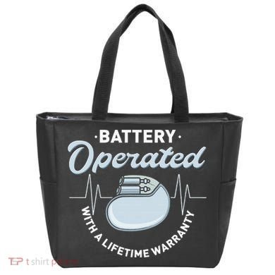 Battery Operated Pacemaker Recipient Heart Attack Survivor Tote Bag