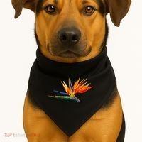Bird Of Paradise Flower S USA-Made Doggie Bandana thumb 1
