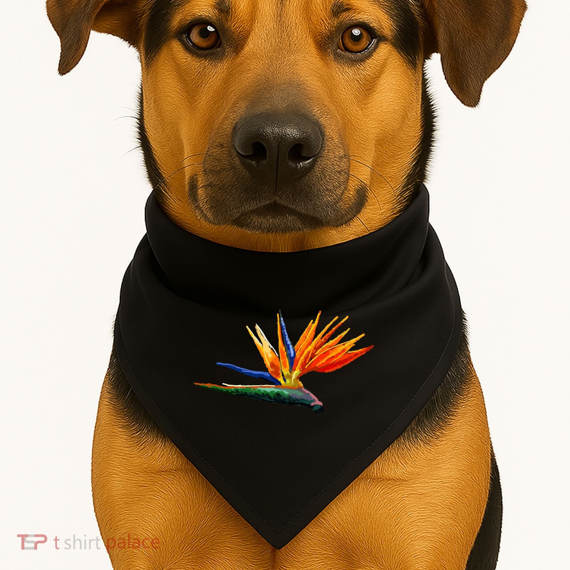 Bird Of Paradise Flower S USA-Made Doggie Bandana
