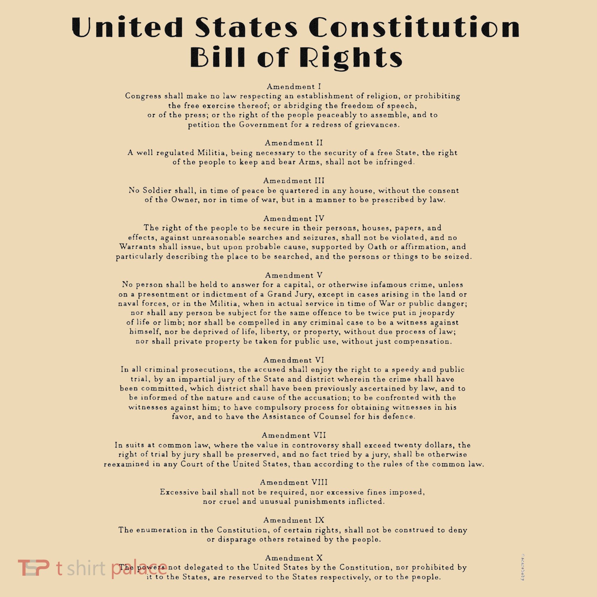 Bill Of Rights Us Constitution Tote Bag