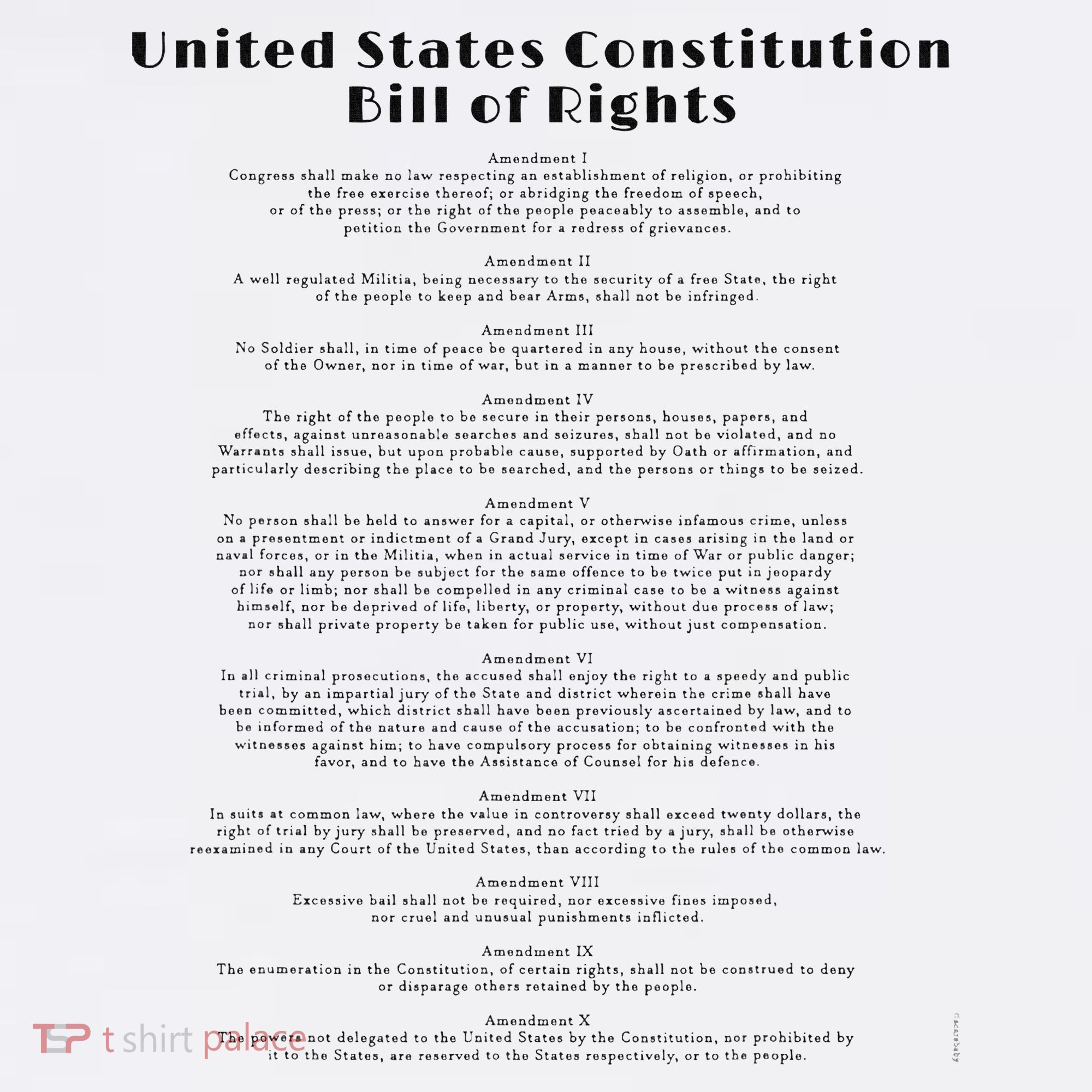 Bill Of Rights Us Constitution Mousepad