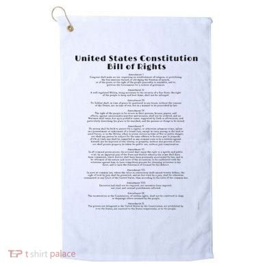 Bill Of Rights Us Constitution Golf Towel