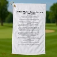 Bill Of Rights Us Constitution Golf Towel thumb 1