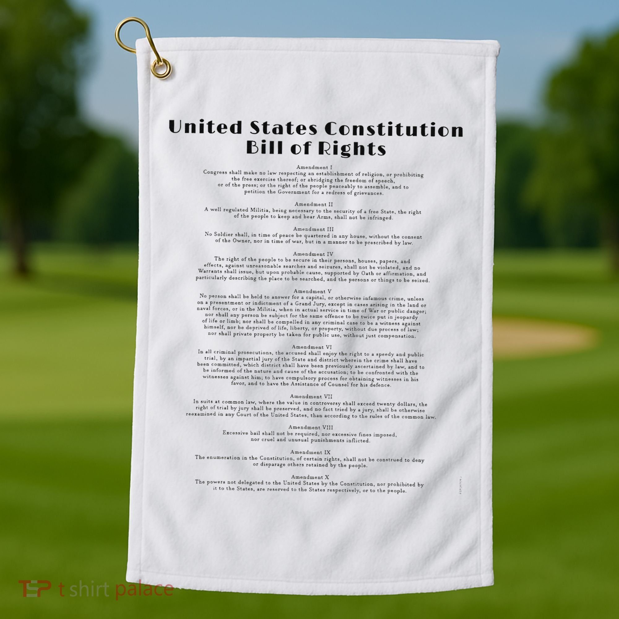 Bill Of Rights Us Constitution Golf Towel