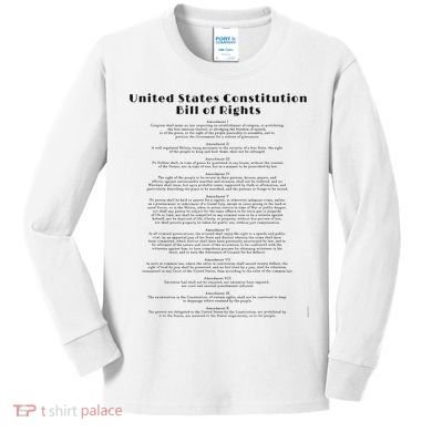 Bill Of Rights Us Constitution Kids Long Sleeve Shirt