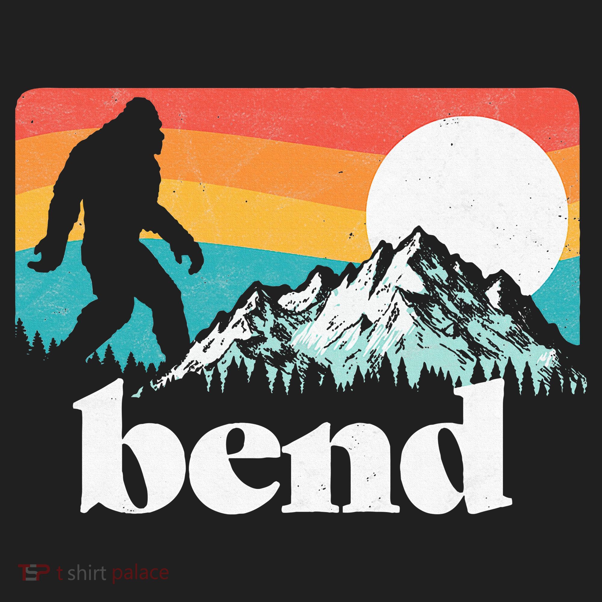 Bend Oregon Retro Bigfoot Mountains Women's Sweatshirt