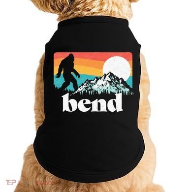 Bend Oregon Retro Bigfoot Mountains Doggie Tank