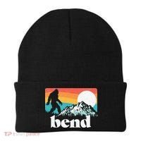 Bend Oregon Retro Bigfoot Mountains Beanie thumb 0