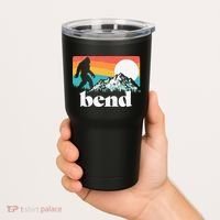 Bend Oregon Retro Bigfoot Mountains Tumbler thumb 2