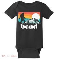 Bend Oregon Retro Bigfoot Mountains Baby Bodysuit thumb 0