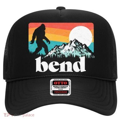 Bend Oregon Retro Bigfoot Mountains Hat