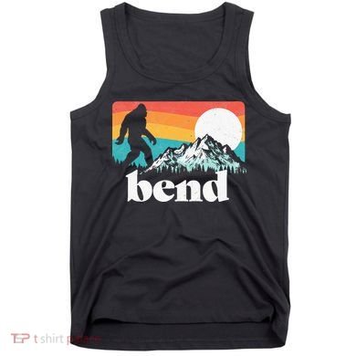 Bend Oregon Retro Bigfoot Mountains Tank Top