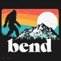 Bend Oregon Retro Bigfoot Mountains Tank Top thumb 6