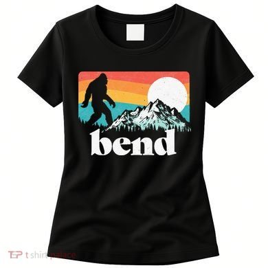 Bend Oregon Retro Bigfoot Mountains Women's T-Shirt