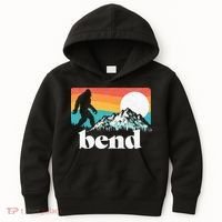 Bend Oregon Retro Bigfoot Mountains Kids Hoodie thumb 0