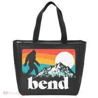 Bend Oregon Retro Bigfoot Mountains Tote Bag thumb 0