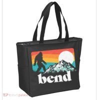 Bend Oregon Retro Bigfoot Mountains Tote Bag thumb 2
