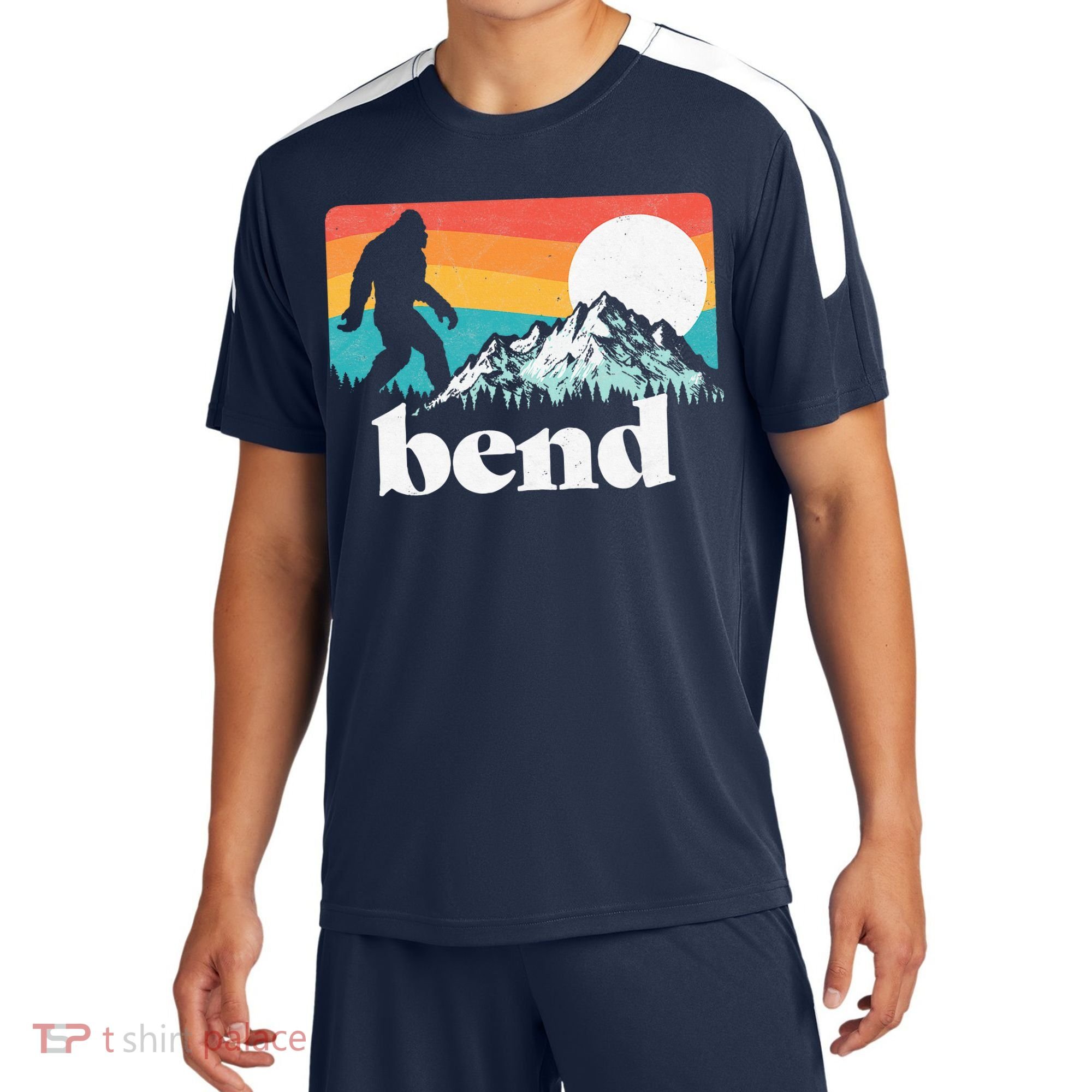 Bend Oregon Retro Bigfoot Mountains Sport-Tek Competitor United Soccer Jersey