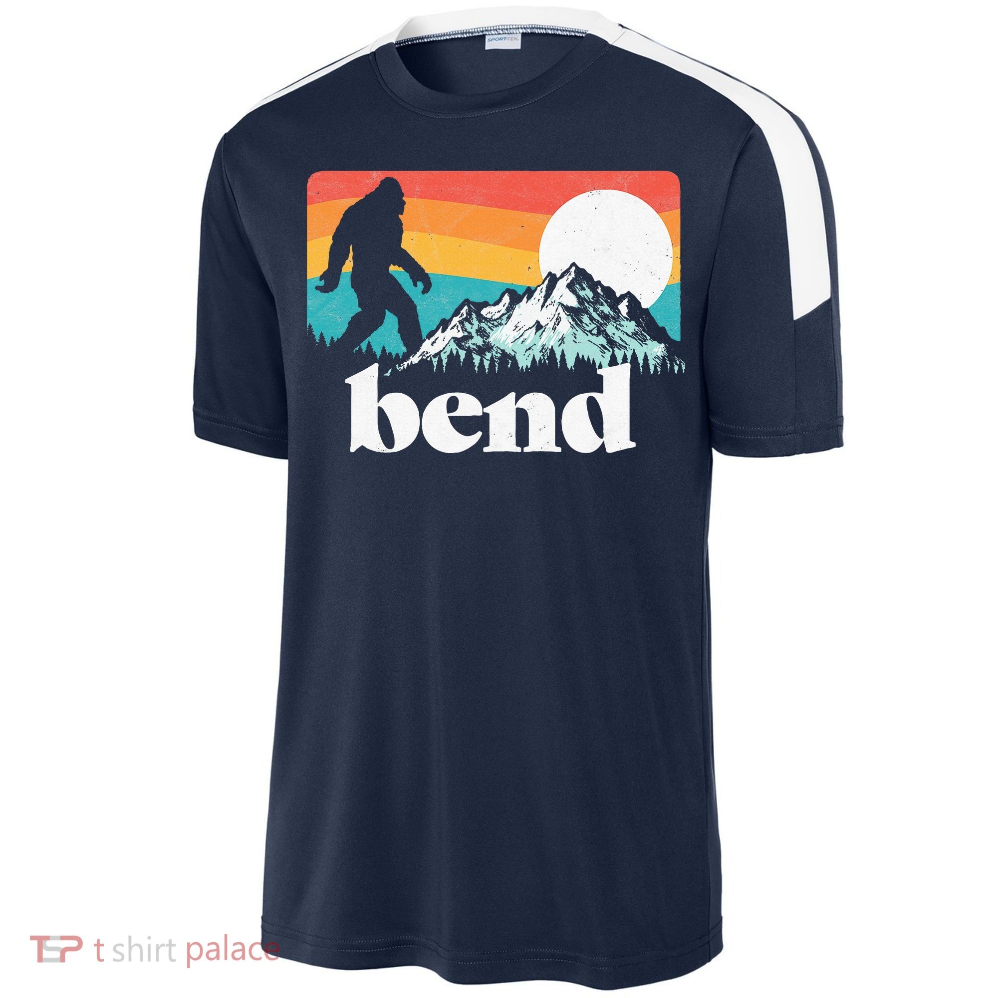 Bend Oregon Retro Bigfoot Mountains Sport-Tek Competitor United Soccer Jersey