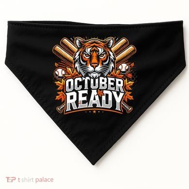 Baseball October Ready Tiger D USA-Made Doggie Bandana