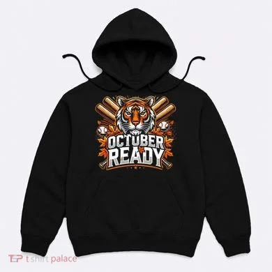 Baseball October Ready Tiger D Hoodie