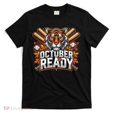 Baseball October Ready Tiger D T-Shirt