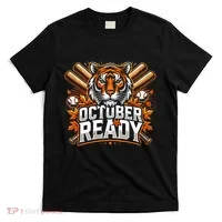 Baseball October Ready Tiger D T-Shirt thumb 0