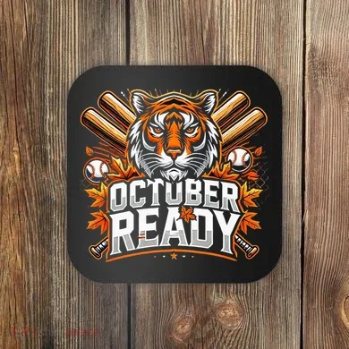 Baseball October Ready Tiger D Coaster