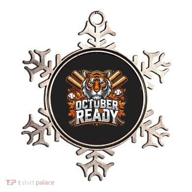 Baseball October Ready Tiger D Ornament