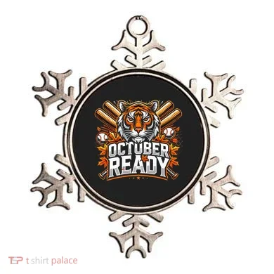 Baseball October Ready Tiger D Ornament