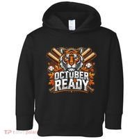 Baseball October Ready Tiger D Toddler Hoodie thumb 0