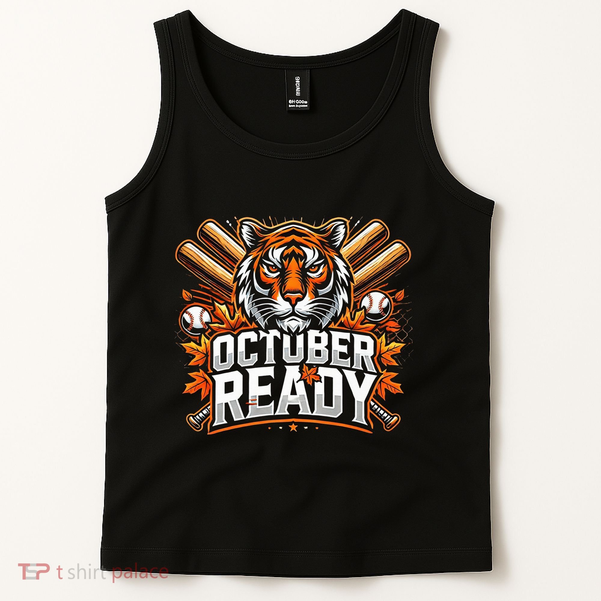 Baseball October Ready Tiger D Tank Top
