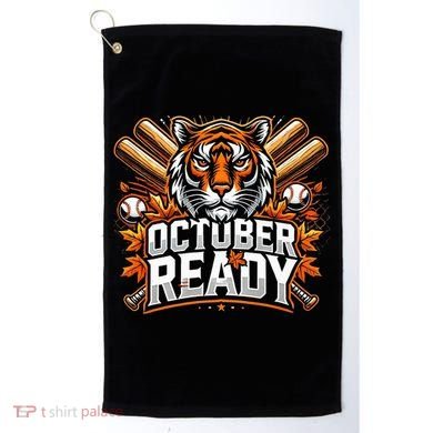 Baseball October Ready Tiger D Golf Towel