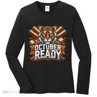 Baseball October Ready Tiger D Women's Long Sleeve Shirt thumb 0